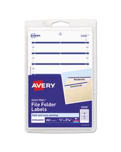 AVE05200 PRINTABLE 4" X 6" - PERMANENT FILE FOLDER LABELS, 0.69 X 3.44, WHITE, 7/SHEET, 36 SHEETS/PACK