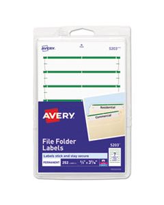 AVE05203 PRINTABLE 4" X 6" - PERMANENT FILE FOLDER LABELS, 0.69 X 3.44, WHITE, 7/SHEET, 36 SHEETS/PACK
