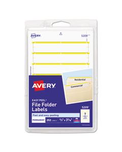 AVE05209 PRINTABLE 4" X 6" - PERMANENT FILE FOLDER LABELS, 0.69 X 3.44, WHITE, 7/SHEET, 36 SHEETS/PACK