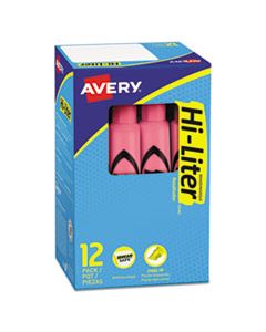 AVE07749 HI-LITER DESK-STYLE HIGHLIGHTERS, CHISEL TIP, LIGHT PINK, DOZEN