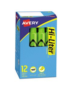 AVE24020 HI-LITER DESK-STYLE HIGHLIGHTERS, CHISEL TIP, FLUORESCENT GREEN, DOZEN