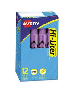 AVE24060 HI-LITER DESK-STYLE HIGHLIGHTERS, CHISEL TIP, FLUORESCENT PURPLE, DOZEN