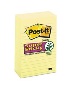 MMM6605SSCY CANARY YELLOW NOTE PADS, LINED, 4 X 6, 90-SHEET, 5/PACK