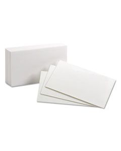 OXF30 UNRULED INDEX CARDS, 3 X 5, WHITE, 100/PACK