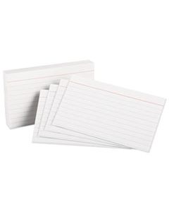OXF31 RULED INDEX CARDS, 3 X 5, WHITE, 100/PACK