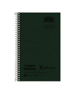 TOP25400 EARTHWISE BY 100% RECYCLED ONE-SUBJECT NOTEBOOK, 1 SUBJECT, NARROW RULE, GREEN COVER, 8 X 5, 80 SHEETS