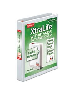 CRD26300 XTRALIFE CLEARVUE NON-STICK LOCKING SLANT-D RING BINDER, 3 RINGS, 1" CAPACITY, 11 X 8.5, WHITE