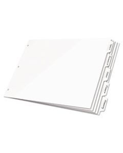 CRD84271 WRITE 'N ERASE TABLOID INDEX DIVIDERS, 8-TAB, 11 X 17, WHITE, 1 SET