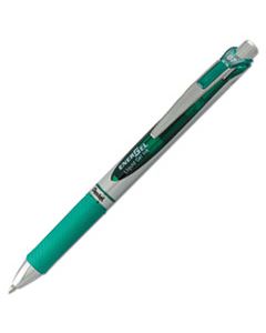 PENBL77D ENERGEL RTX RETRACTABLE GEL PEN, MEDIUM 0.7MM, GREEN INK, GREEN/GRAY BARREL