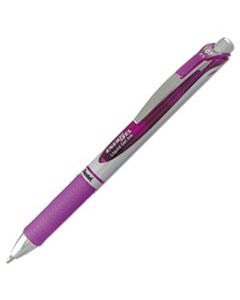 PENBL77V ENERGEL RTX RETRACTABLE GEL PEN, MEDIUM 0.7MM, VIOLET INK, VIOLET/GRAY BARREL