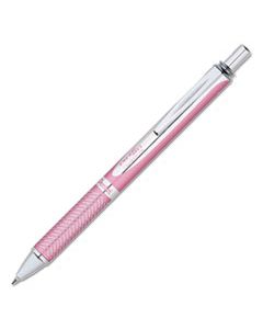 PENBL407PA ENERGEL ALLOY RT RETRACTABLE GEL PEN, MEDIUM 0.7MM, BLACK INK, PINK BARREL