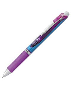 PENBLN75V ENERGEL RTX RETRACTABLE GEL PEN, FINE 0.5MM, VIOLET INK, SILVER/VIOLET BARREL