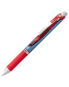 PENBLN77B ENERGEL RTX RETRACTABLE GEL PEN, MEDIUM 0.7MM, RED INK, RED/GRAY BARREL