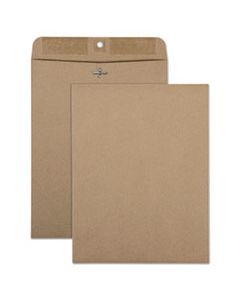 QUA38711 100% RECYCLED BROWN KRAFT CLASP ENVELOPE, #90, CHEESE BLADE FLAP, CLASP/GUMMED CLOSURE, 9 X 12, BROWN KRAFT, 100/BOX