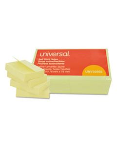 UNV35668 SELF-STICK NOTE PADS, 3 X 3, YELLOW, 100-SHEET, 12/PACK