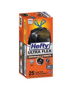 RFPE80627 ULTRA FLEX WASTE BAGS, 30 GAL, 1.05 MIL, 6" X 2.1", BLACK, 150/CARTON