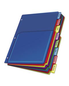 CRD84013 EXPANDING POCKET INDEX DIVIDERS, 8-TAB, 11 X 8.5, ASSORTED, 1 SET/PACK