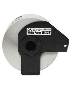 BRTDK2246 DK2246 LABEL TAPE, 4.07" X 100 FT, BLACK ON WHITE