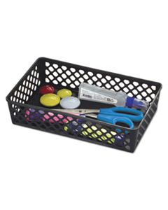 OIC26202 RECYCLED SUPPLY BASKET, 10.0625" X 6.125" X 2.375", BLACK