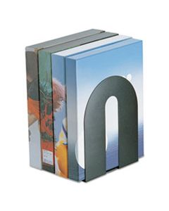 OIC93142 HEAVY DUTY BOOKENDS, NONSKID, 8" X 8" X 10", STEEL, BLACK