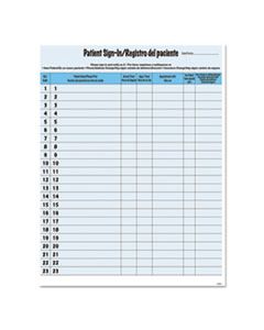 TAB14541 HIPAA LABELS, PATIENT SIGN-IN, 8.5 X 11, BLUE, 23/SHEET, 125 SHEETS/PACK