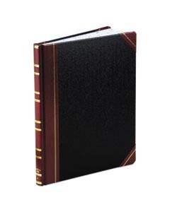 BOR1602123F RECORD RULED BOOK, BLACK COVER, 300 PAGES, 10 1/8 X 12 1/4