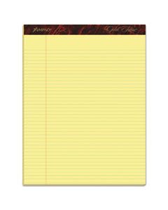 TOP20022 GOLD FIBRE WRITING PADS, NARROW RULE, 8.5 X 11.75, CANARY, 50 SHEETS, DOZEN