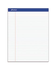 TOP20170 RECYCLED WRITING PADS, WIDE/LEGAL RULE, 8.5 X 11.75, WHITE, 50 SHEETS, DOZEN