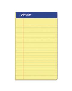 TOP20204 PERFORATED WRITING PADS, NARROW RULE, 5 X 8, CANARY, 50 SHEETS, DOZEN