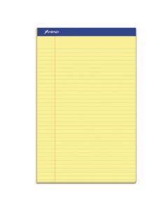 TOP20280 RECYCLED WRITING PADS, WIDE/LEGAL RULE, 8.5 X 14, CANARY, 50 SHEETS, DOZEN