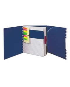 TOP25634 VERSA CROSSOVER NOTEBOOK, 1 SUBJECT, WIDE/LEGAL RULE, NAVY COVER, 11 X 8.5, 60 SHEETS