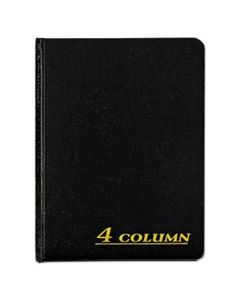 ABFARB8004M ACCOUNT BOOK, 4 COLUMN, BLACK COVER, 80 PAGES, 7 X 9 1/4