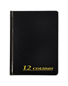 ABFARB8012M ACCOUNT BOOK, 12 COLUMN, BLACK COVER, 80 PAGES, 7 X 9 1/4