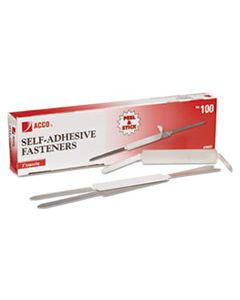 ACC70020 SELF-ADHESIVE PAPER FILE FASTENERS, 2" CAPACITY, 2 3/4" CENTER, 100/BOX