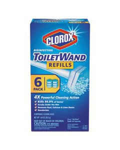 CLO14882 DISINFECTING TOILETWAND REFILL HEADS, 6/PACK