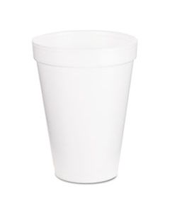 DCC12J16 FOAM DRINK CUPS, 12 OZ, WHITE, 1,000/CARTON