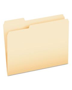 PFX48420 CUTLESS FILE FOLDERS, 1/3-CUT TABS, LETTER SIZE, MANILA, 100/BOX