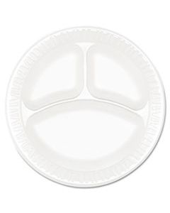 DCC9CPWCR CONCORDE FOAM PLATE, 3-COMP, 9" DIA, WHITE, 125/PACK, 4 PACKS/CARTON