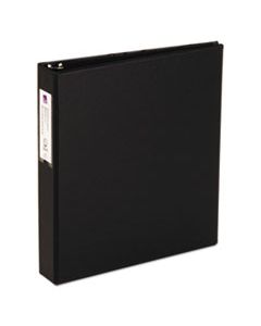 AVE04401 ECONOMY NON-VIEW BINDER WITH ROUND RINGS, 3 RINGS, 1.5" CAPACITY, 11 X 8.5, BLACK
