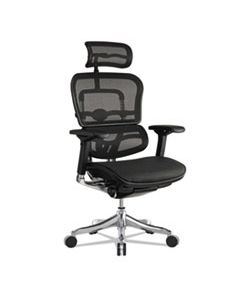 EUTME22ERGLTN15 ERGOHUMAN ELITE HIGH-BACK CHAIR, , BLACK SEAT/BLACK BACK, BLACK BASE