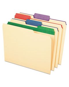 PFX84101 COLOR TAB FILE FOLDERS, 1/3-CUT TABS, LETTER SIZE, MANILA, 50/BOX