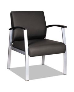 ALEML2319 ALERA METALOUNGE SERIES MID-BACK GUEST CHAIR, 25" X 25.59" X 33.66", BLACK SEAT/BLACK BACK, SILVER BASE