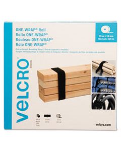 VEK30640 ONE-WRAP CUT-TO-FIT STANDARD-TIES, 0.75" X 49 FT, BLACK