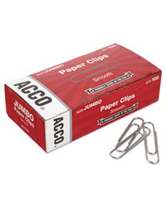 ACC72580 PAPER CLIPS, JUMBO, SILVER, 1,000/PACK