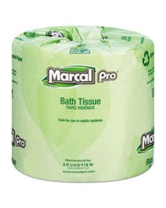 MRC3001 100% RECYCLED BATHROOM TISSUE, SEPTIC SAFE, 2-PLY, WHITE, 242 SHEETS/ROLL, 48 ROLLS/CARTON