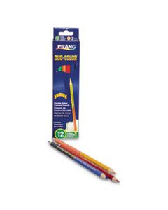 DIX22106 DUO-COLOR COLORED PENCIL SETS, 3 MM, ASSORTED LEAD/BARREL COLORS, 6/PACK