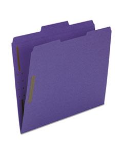 SMD13040 TOP TAB COLORED 2-FASTENER FOLDERS, 1/3-CUT TABS, LETTER SIZE, PURPLE, 50/BOX