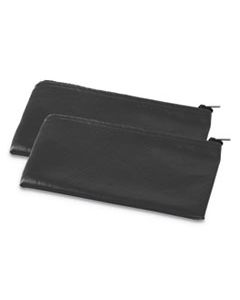 UNV69021 ZIPPERED WALLETS/CASES, 11W X 6H, BLACK, 2/PK