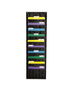 CDP158042 STORAGE POCKET CHART, 10 POCKETS, 14 X 47, BLACK