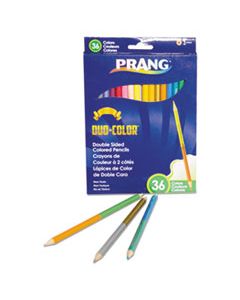 DIX22118 DUO-COLOR COLORED PENCIL SETS, 3 MM, 2B (#1), ASSORTED LEAD/BARREL COLORS, 18/PACK